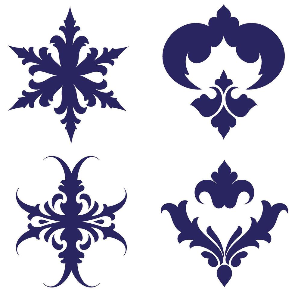 Traditional Scrollwork Decorations for High-End Label Design vector