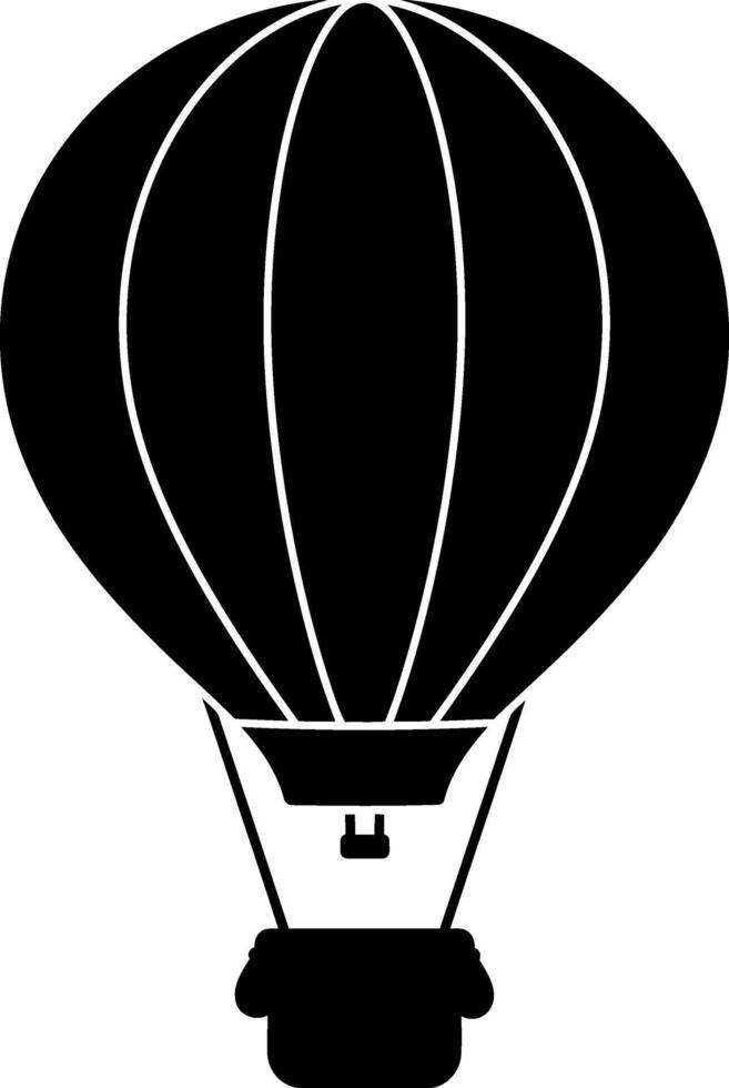Hot air balloon soaring above hills in minimal flat art vector