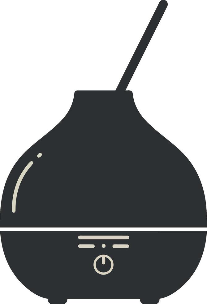 Modern aroma diffuser in sleek minimal design showcasing elegant curves and calming atmosphere illustration vector