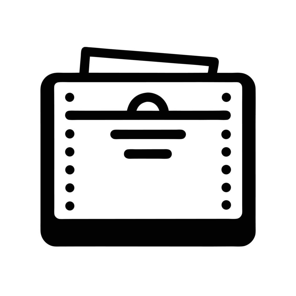 Minimalist Document Icon Illustration Template For Web And Ui Design vector