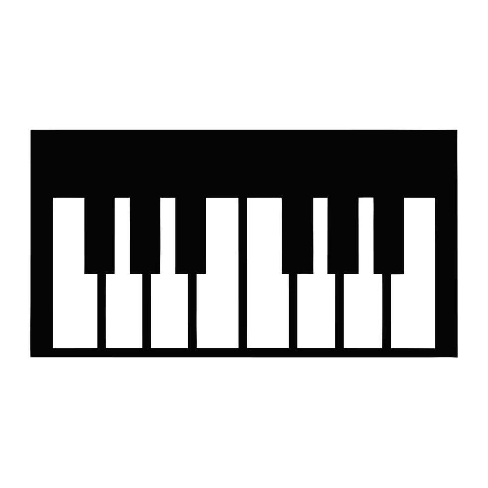 Minimalist Piano Keyboard Graphic Musical Instrument Keys Design Art Illustration vector