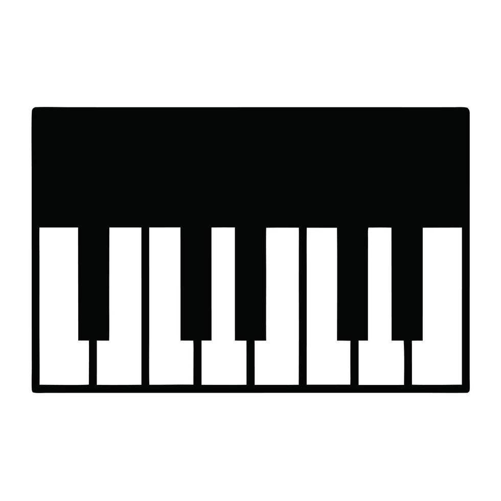 Minimalist Black And White Piano Keys Design For Music And Education Concepts vector