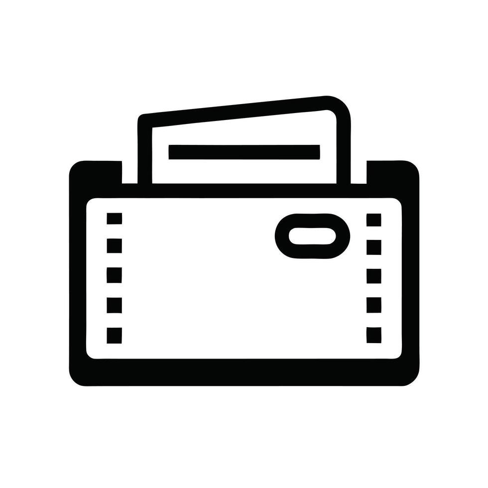 Fax Machine Icon Illustration Symbol Communication Send Document Data vector