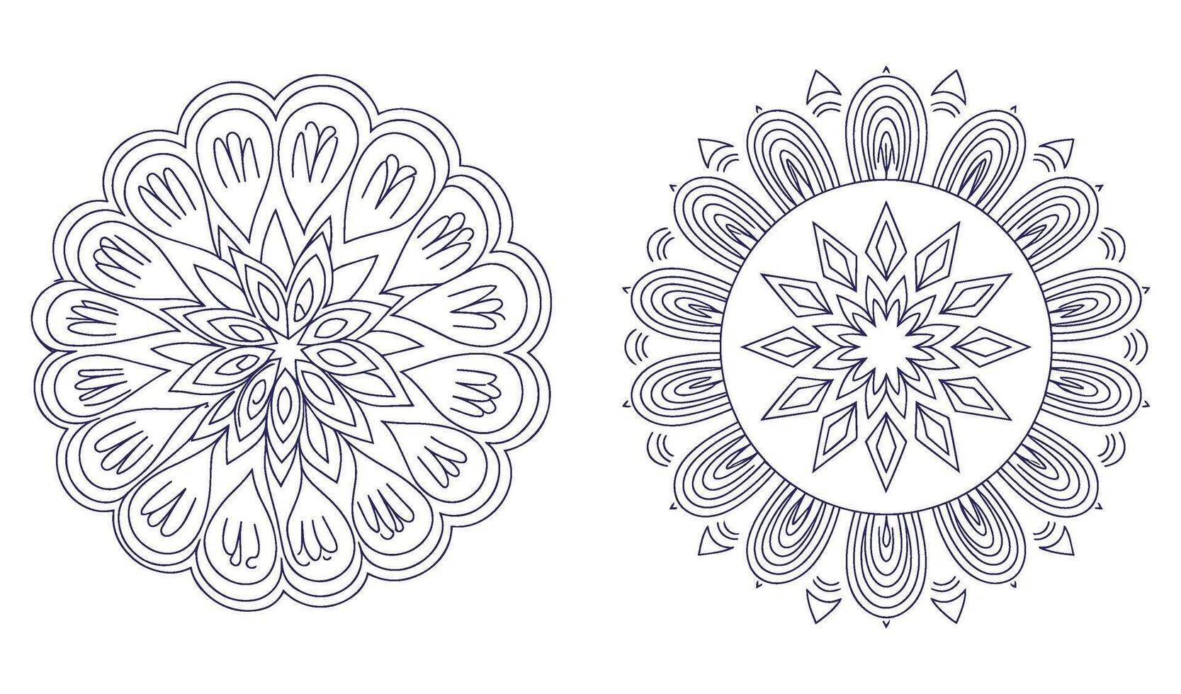 Bohemian Circular Floral Frames for Dreamy Decorative Concepts vector