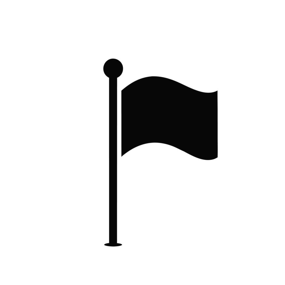 Simple Black Flag Icon On White Background For Symbol And Signage Designs vector