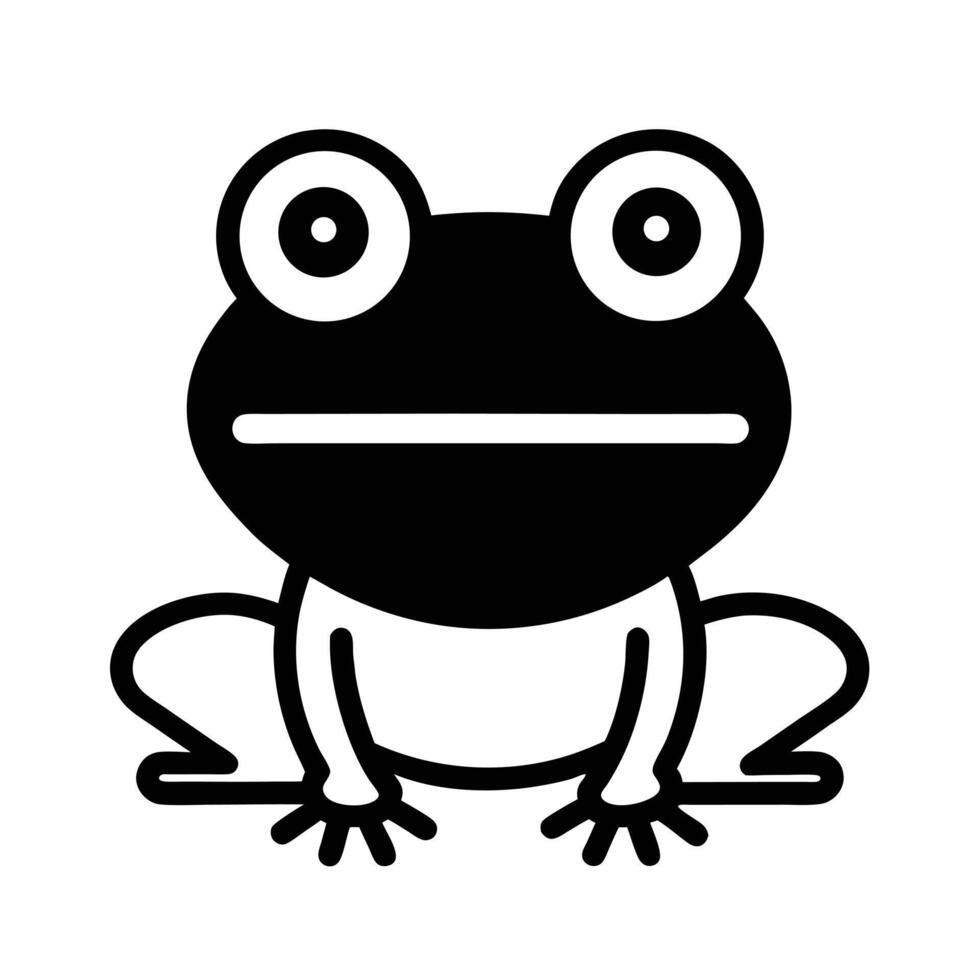 Cute Frog Cartoon Character Simple Design For Childrens Illustrations And Graphics vector