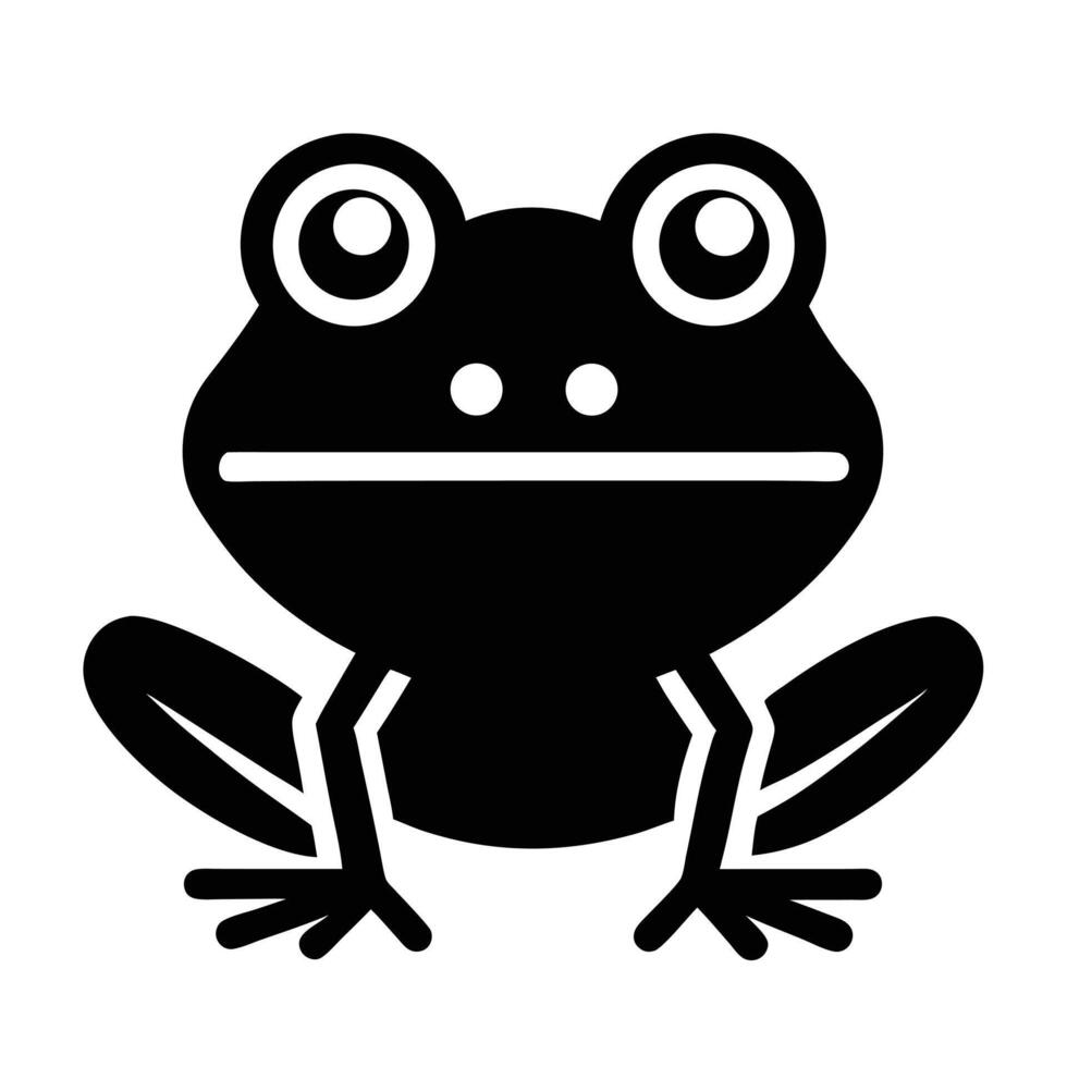 Black Frog Icon Illustration Graphic For Web Design Elements vector