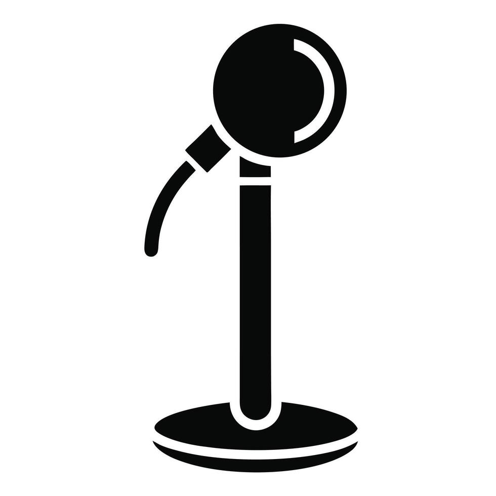 Studio Microphone Stand Illustration Perfect For Sound Recording Karaoke And Podcast Applications vector