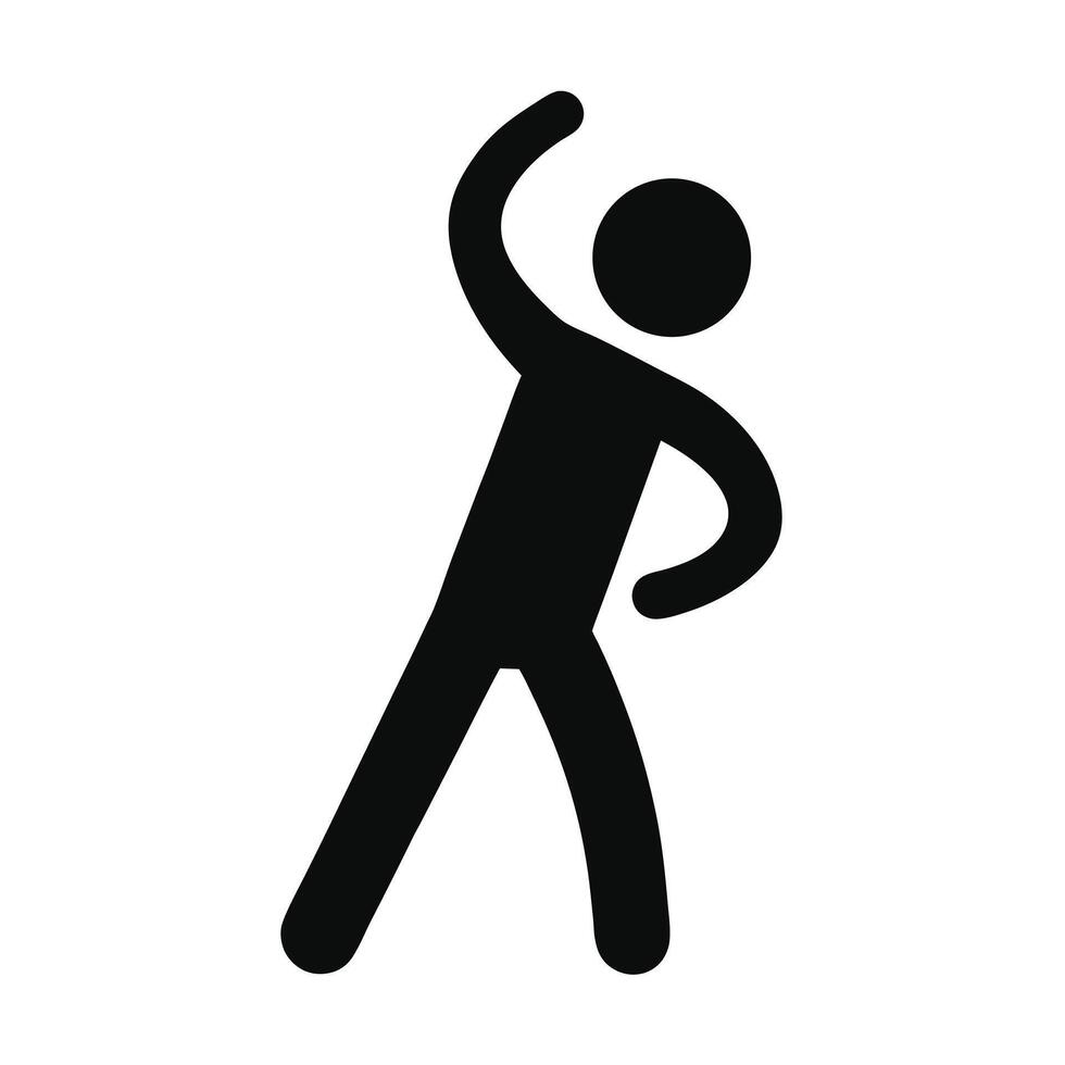 Silhouette Of Person Stretching Exercise Routine Fitness And Wellness Concept vector