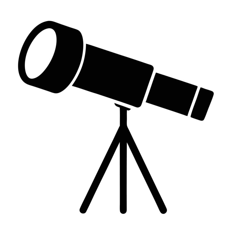 Isolated Telescope Illustration On White Background For Astronomy And Stargazing Concepts vector