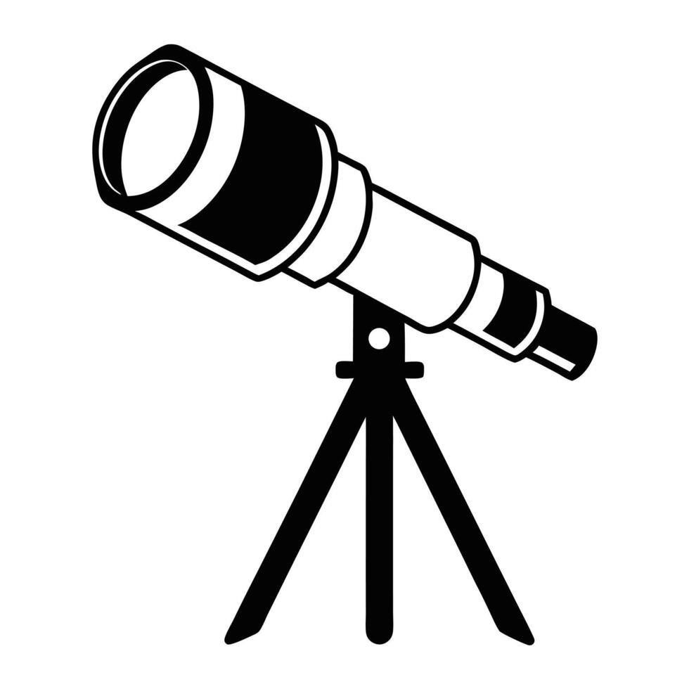 Telescope Illustration Perfect For Astronomy Science Exploration Or Educational Design Elements vector