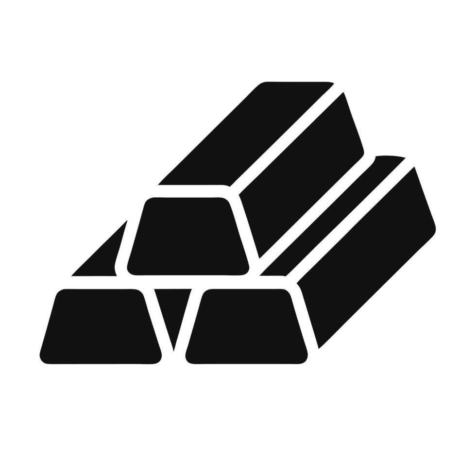 Gold Bars Stack Precious Metals Wealth Icon Symbol Investment Finance Concept vector