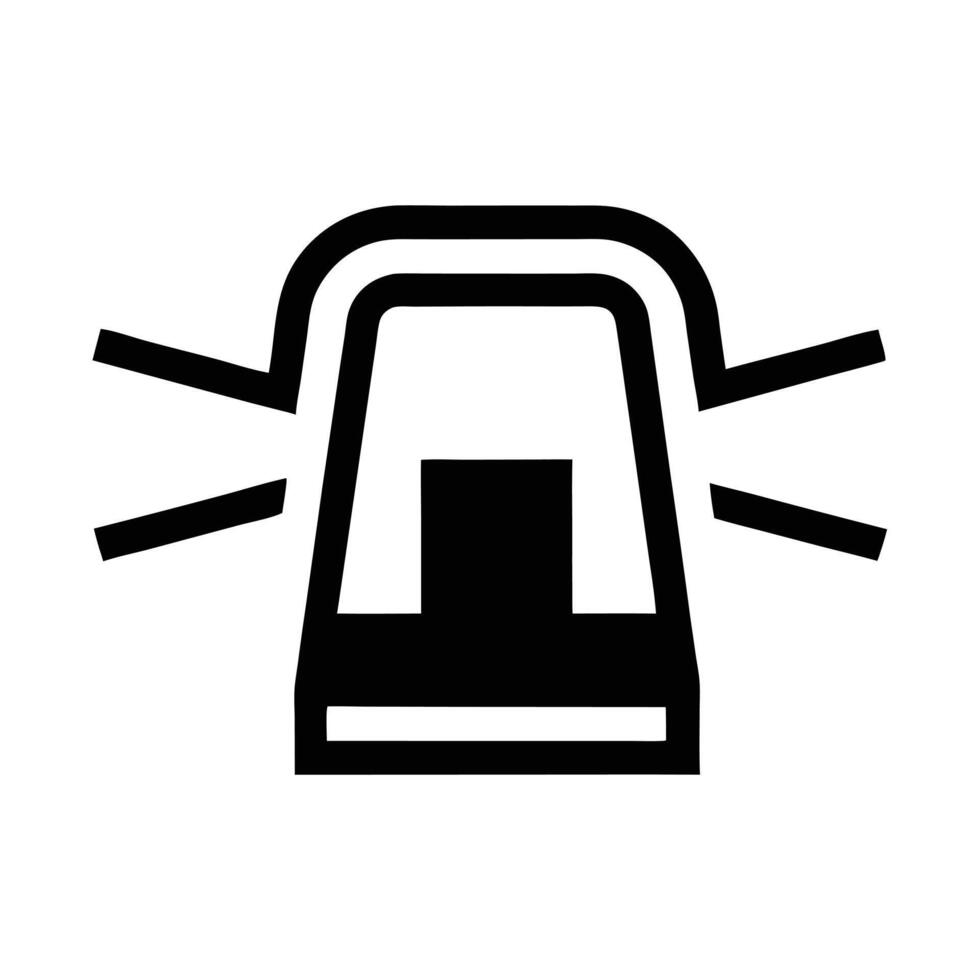Emergency Siren Icon Illustration In Minimalist Style For Digital Design vector