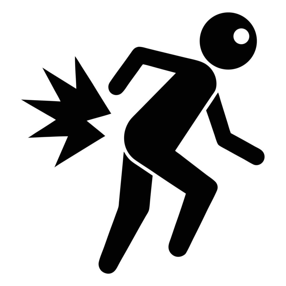 Lower Back Pain Pictogram Illustration Representing Medical Conditions And Health Issues vector