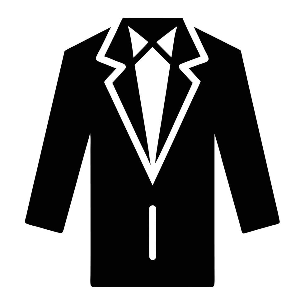 Isolated Black Suit Illustration On White Background For Formal Wear Concepts vector