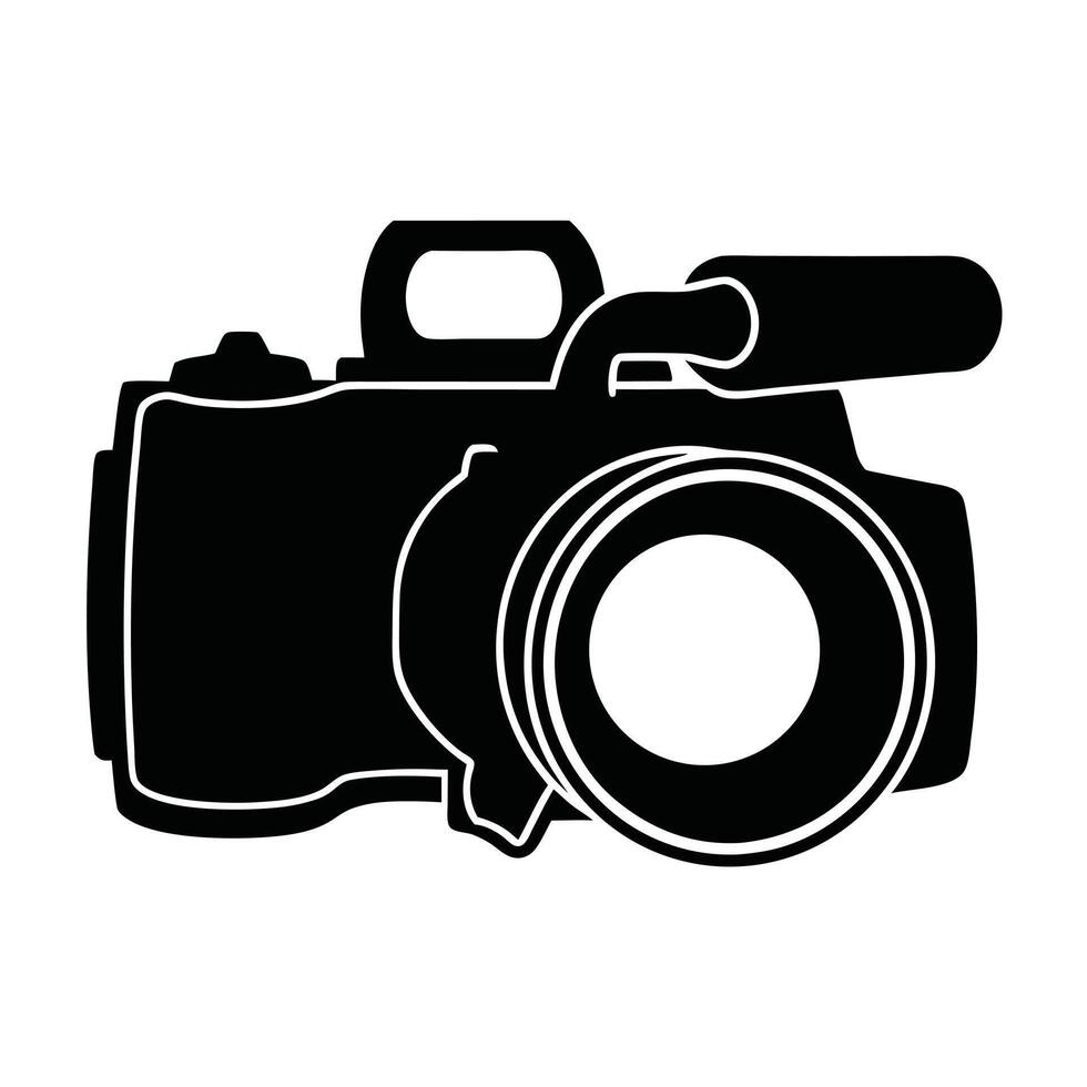 Professional Broadcast Camera Illustration Graphic For Creative Projects vector