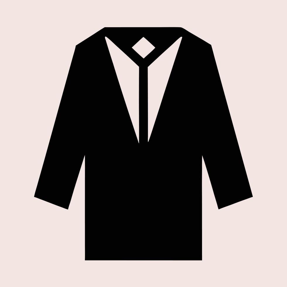 Illustration Of A Minimalist Black Business Suit Icon For Design vector