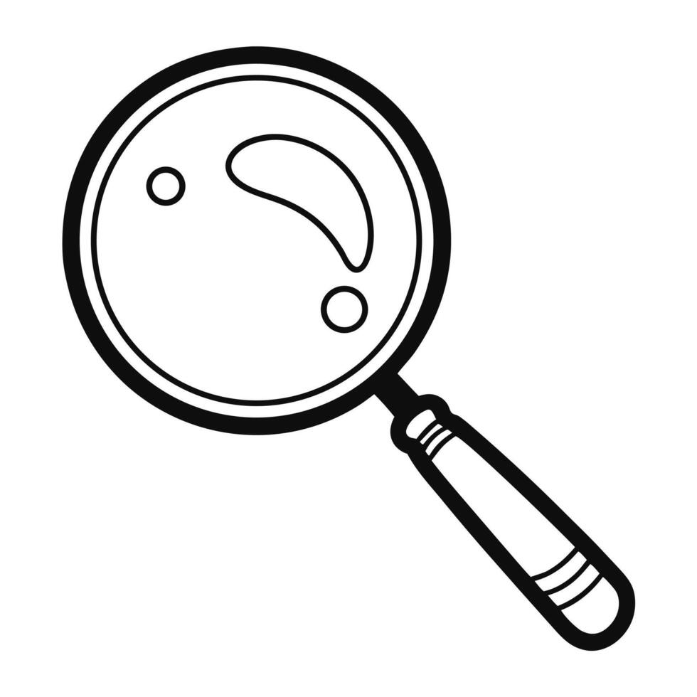 Magnifying Glass Illustration For Search Analysis And Inspection Symbol Graphic Element vector
