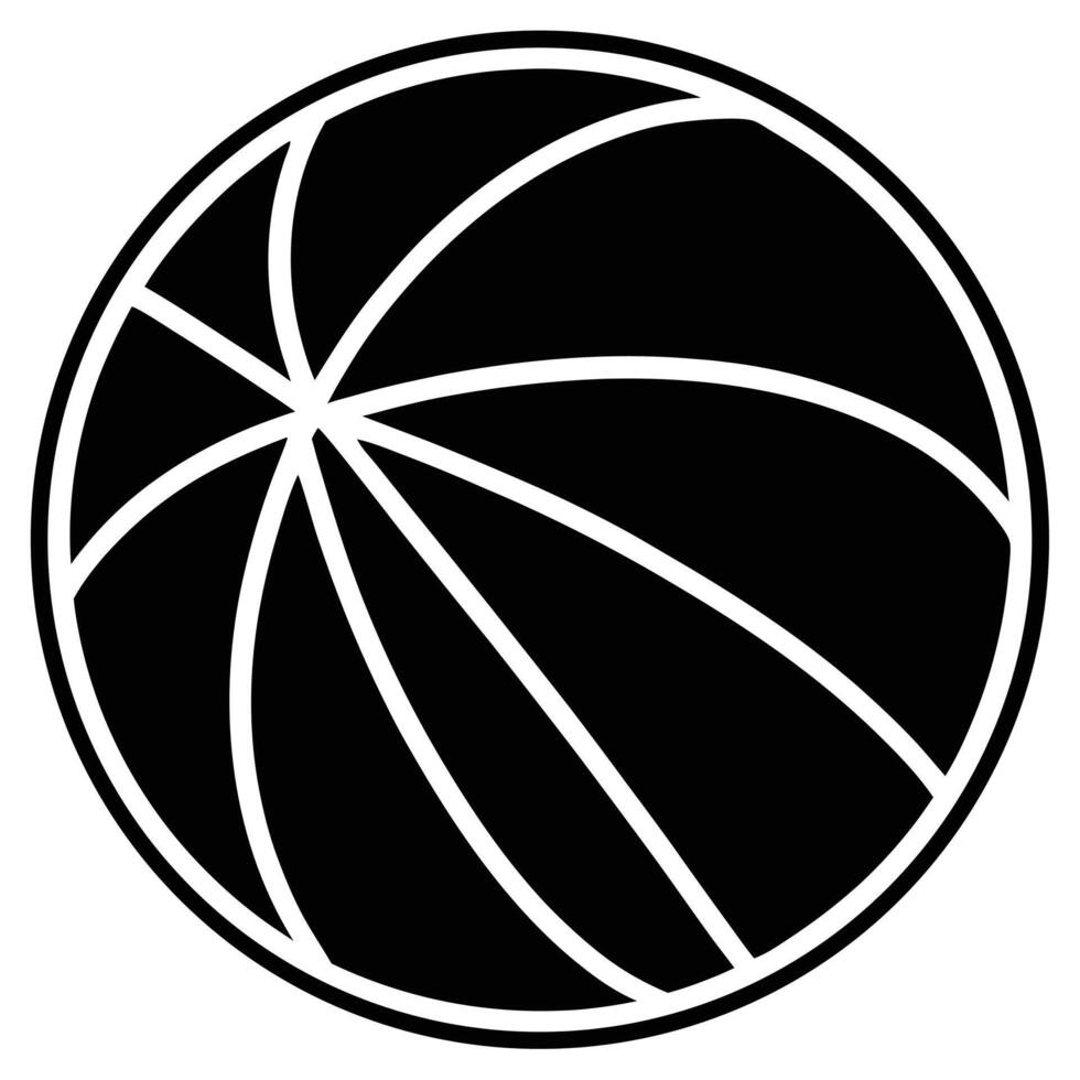 Basketball Ball Isolated Illustration Graphic Element For Sport Or Recreation vector