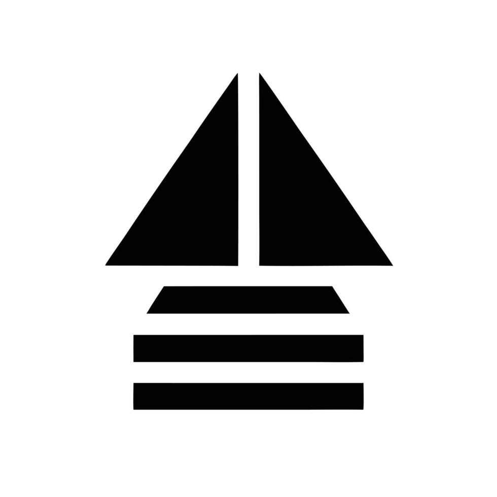 Abstract Black And White Geometric Design With Triangles And Horizontal Lines vector
