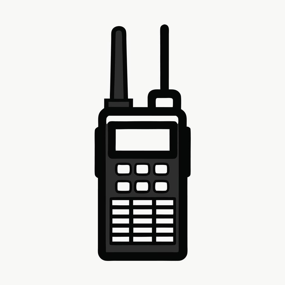 Radio Communication Device Illustration Flat Design Style Minimalist Look Icon vector