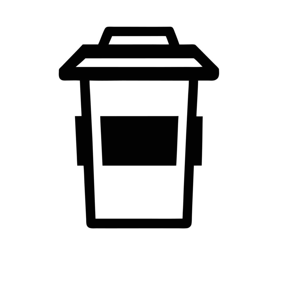 Paper Cup Illustration Symbolizing Coffee Drink Isolated On White Background vector