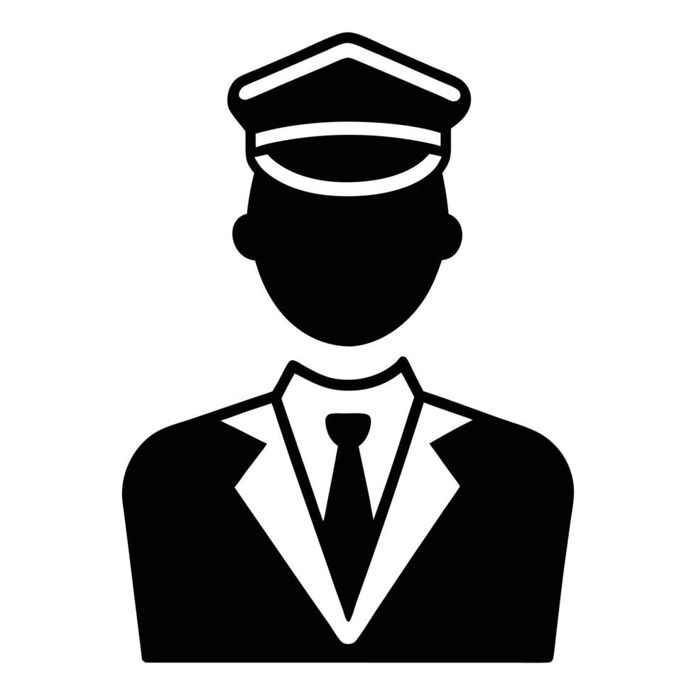 Valet Parking Attendant Icon Symbol Uniformed Driver Profession Service Industry Representation vector