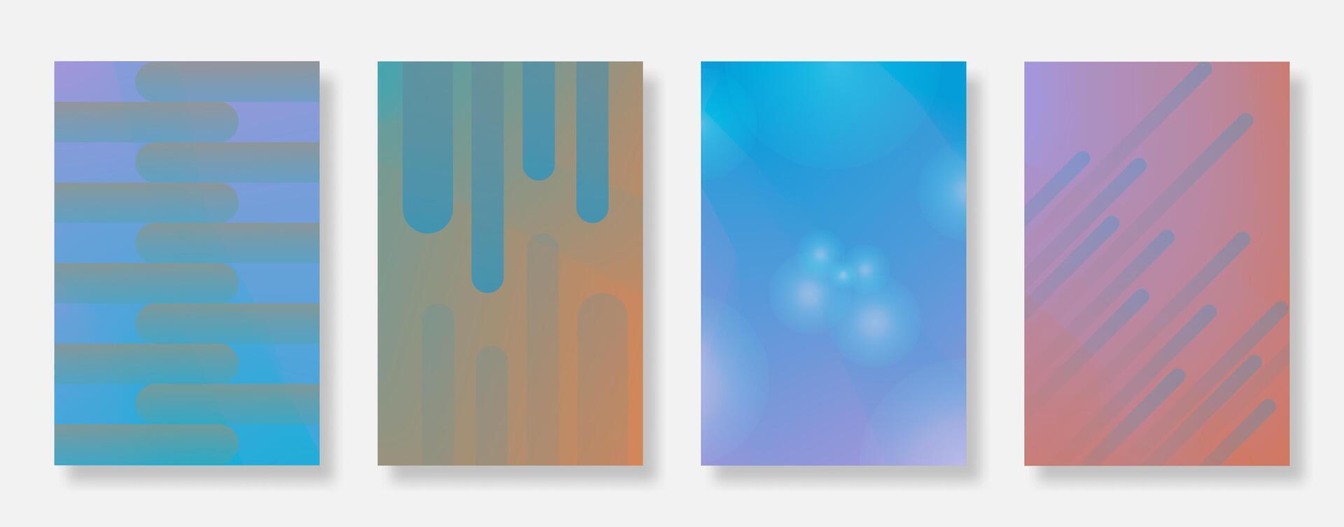 Abstract modern poster background design set. Minimalist book cover and wallpaper template. Suitable for social media, banner, flyer and ads vector