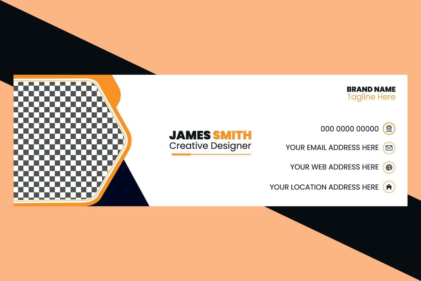 Elegant Email Signature Design Template vector