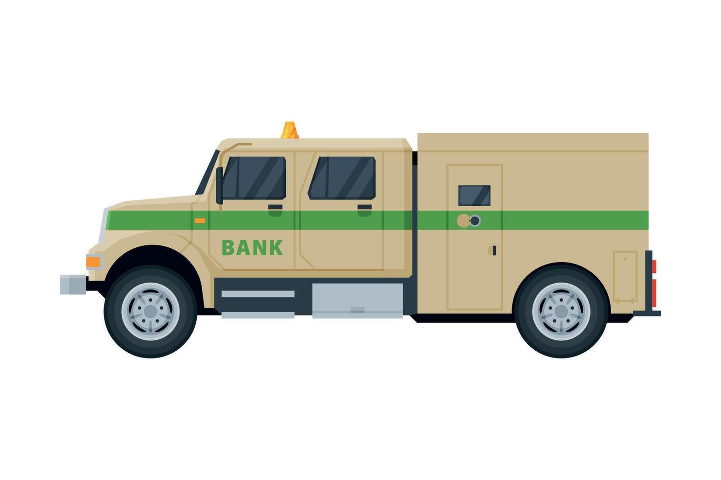 Armored Cash Vehicle, Banking, Currency and Valuables Transportation, Bank Security Finance Service Illustration vector