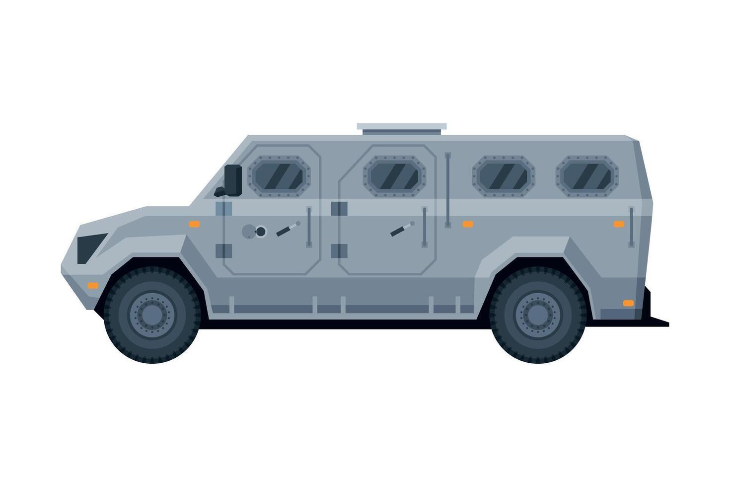 Armored Vehicle, Banking, Currency and Valuables Transportation, Bank Security Finance Service Illustration vector
