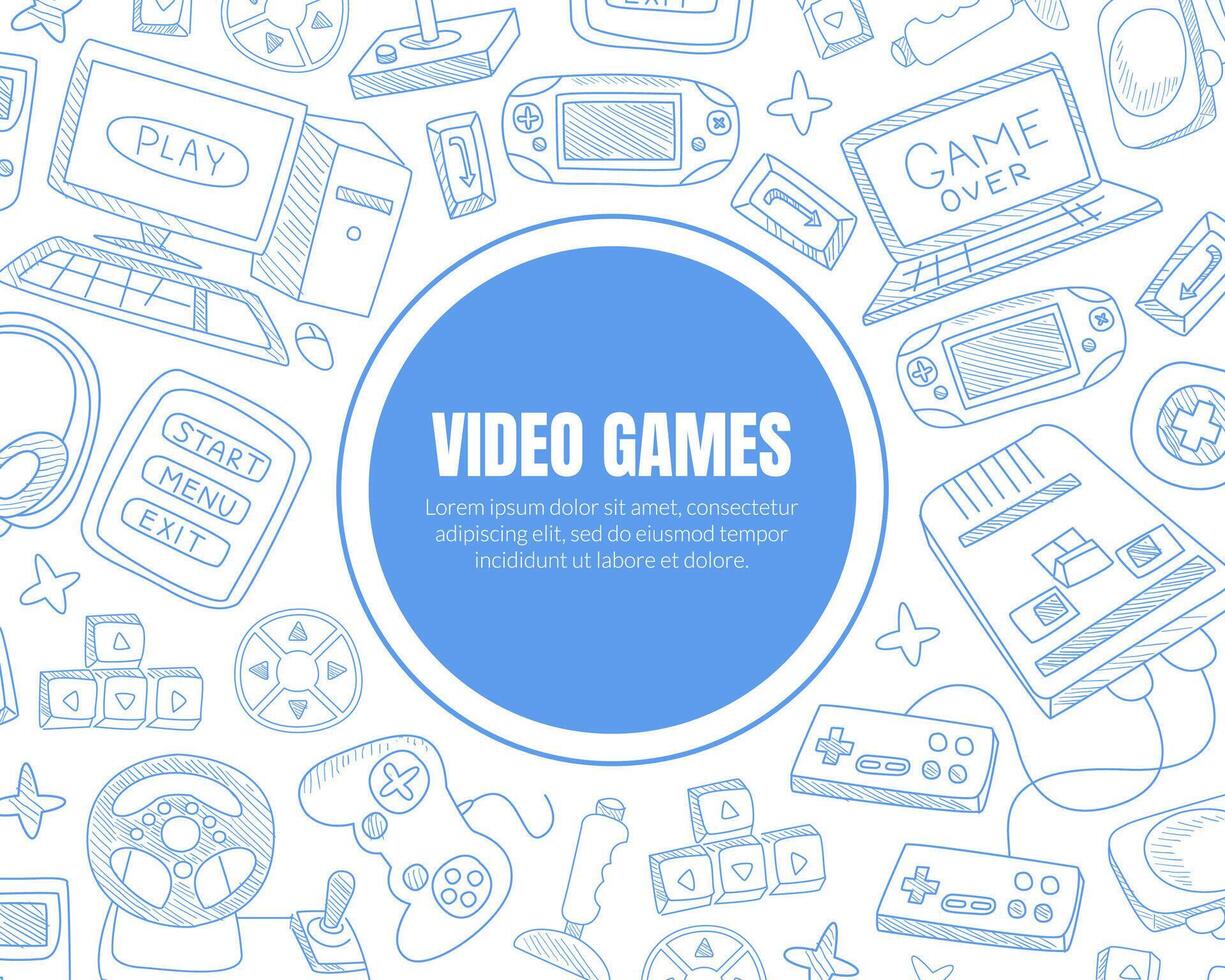 Blue circle in the center of a computer pattern. illustration. vector