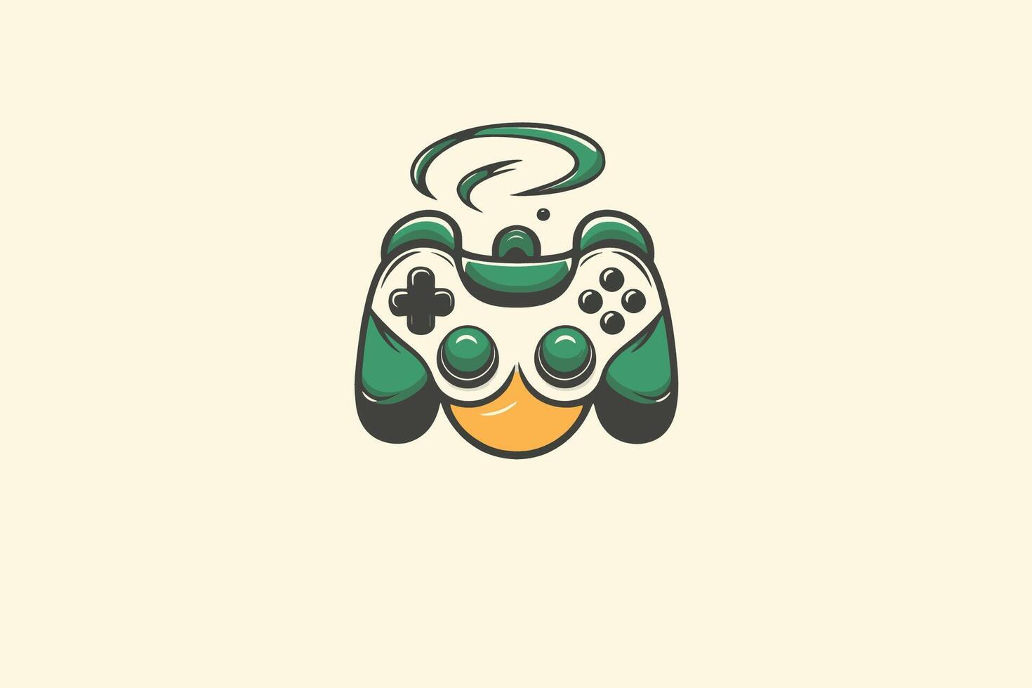 Stylish game controller graphic design. A cartoonish stylized illustration of a game controller vector