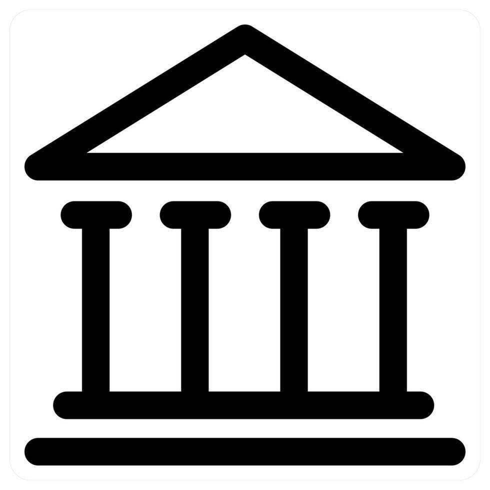 Bank icon concept in black color vector