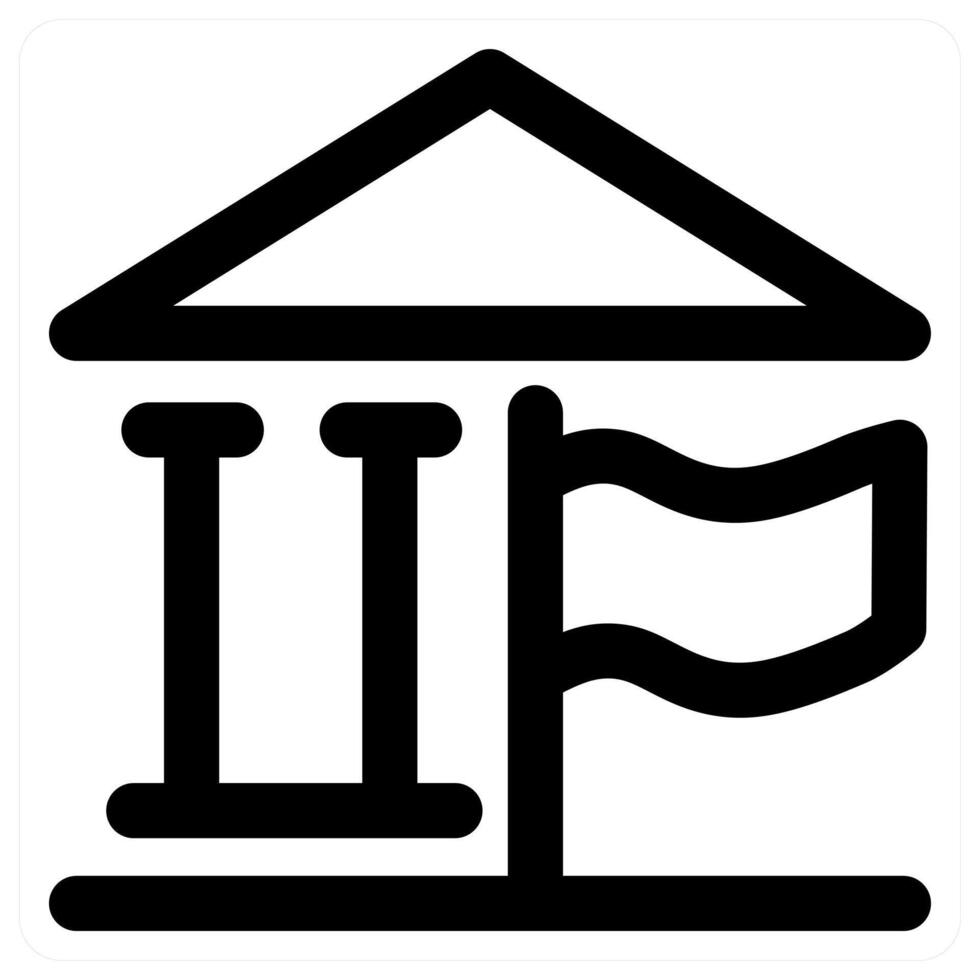 Bank and finance in black color vector