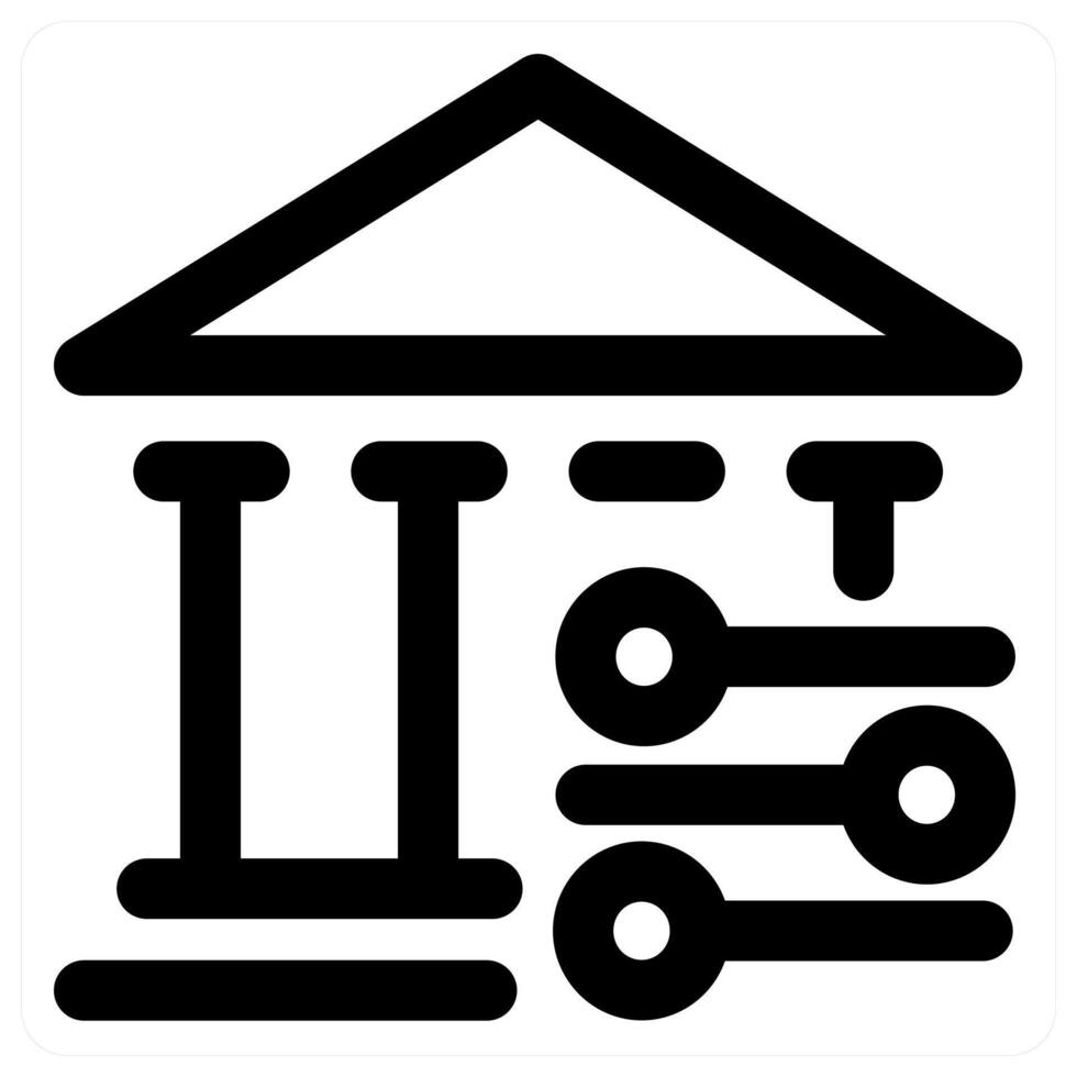 Bank and finance concept in black color vector