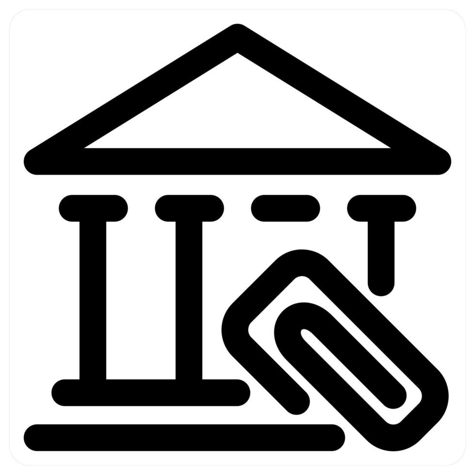 Bank Link icon concept in black color vector