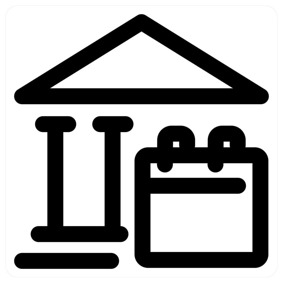 Bank Calendar icon concept in black color vector