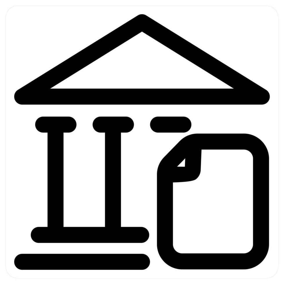 Bank File icon concept in black color vector