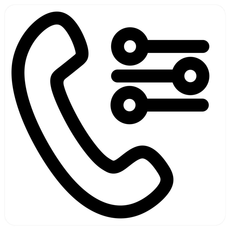 Call and calling icon in black color vector