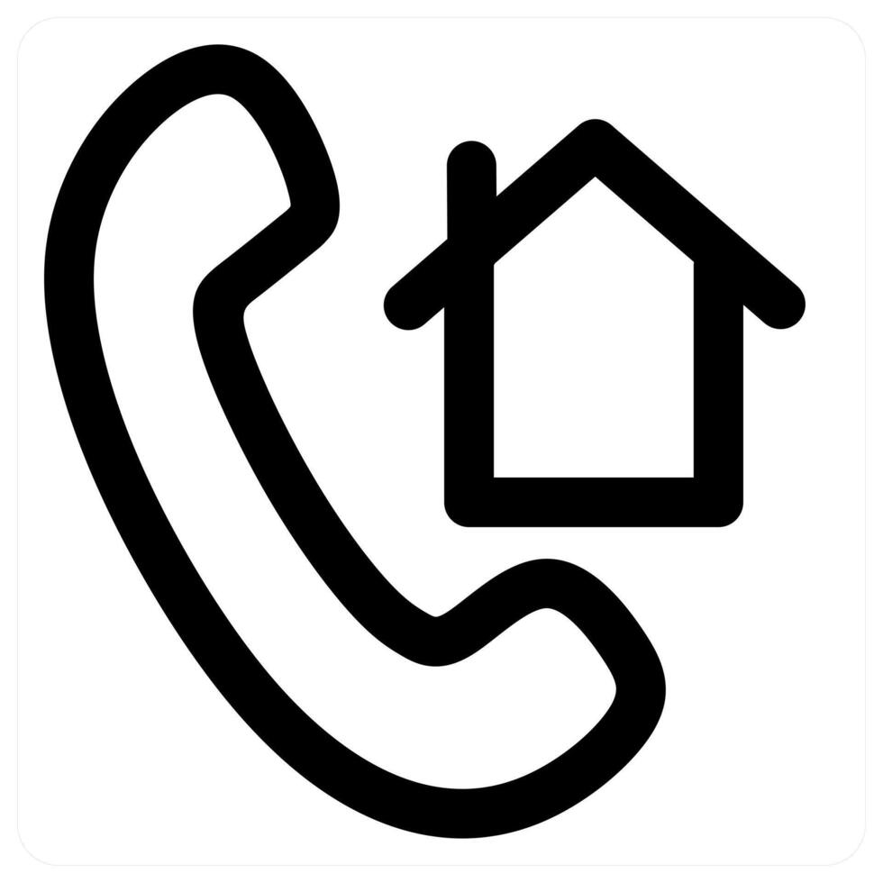 Home Call icon concept in black color vector
