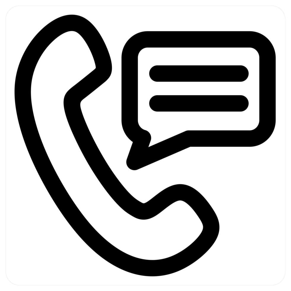 Call Message concept in black color vector