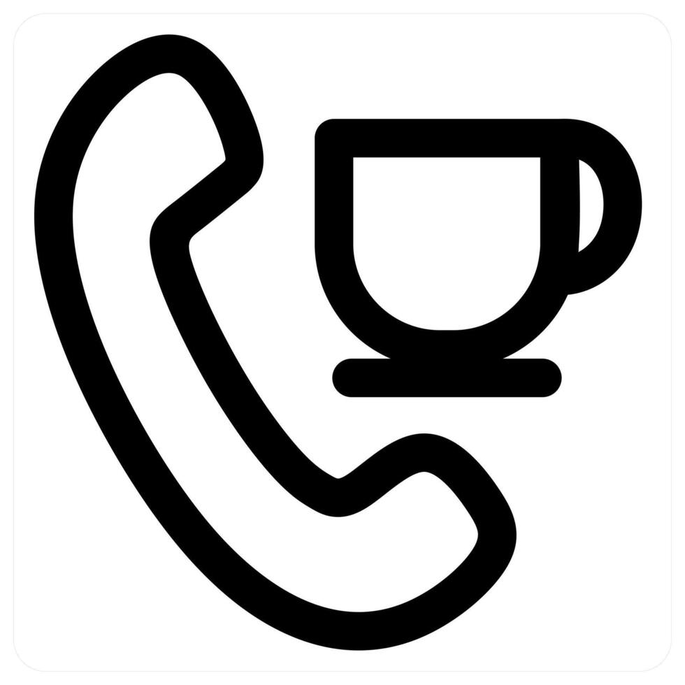 Call and dial icon concept in black color vector