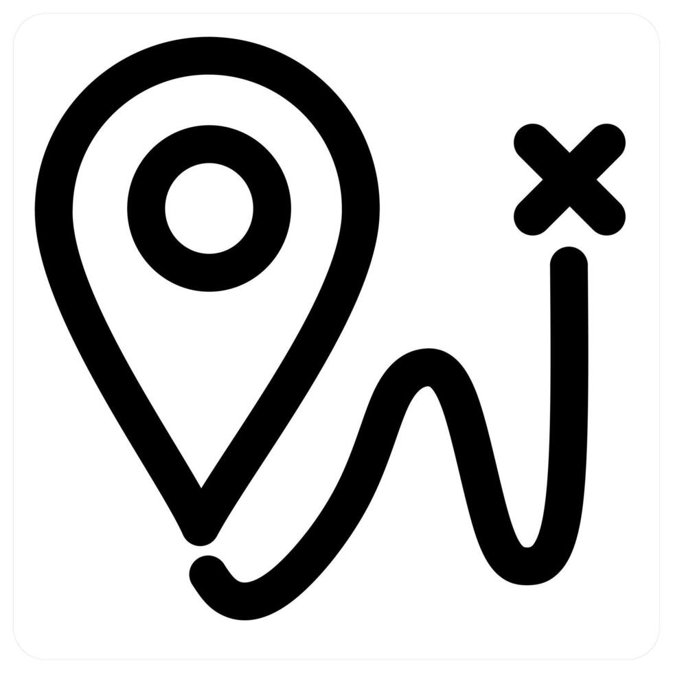 Destination concept icon in black color vector