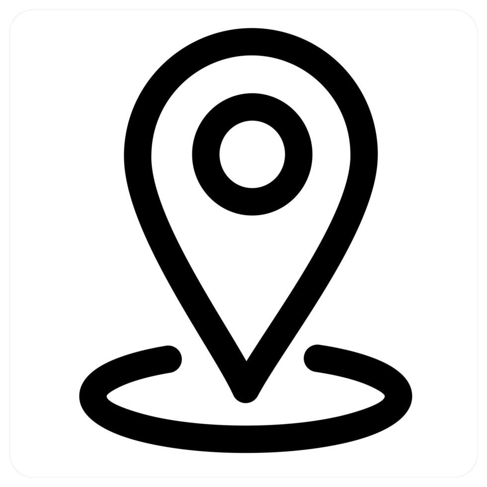 Location and marker icon in black color vector