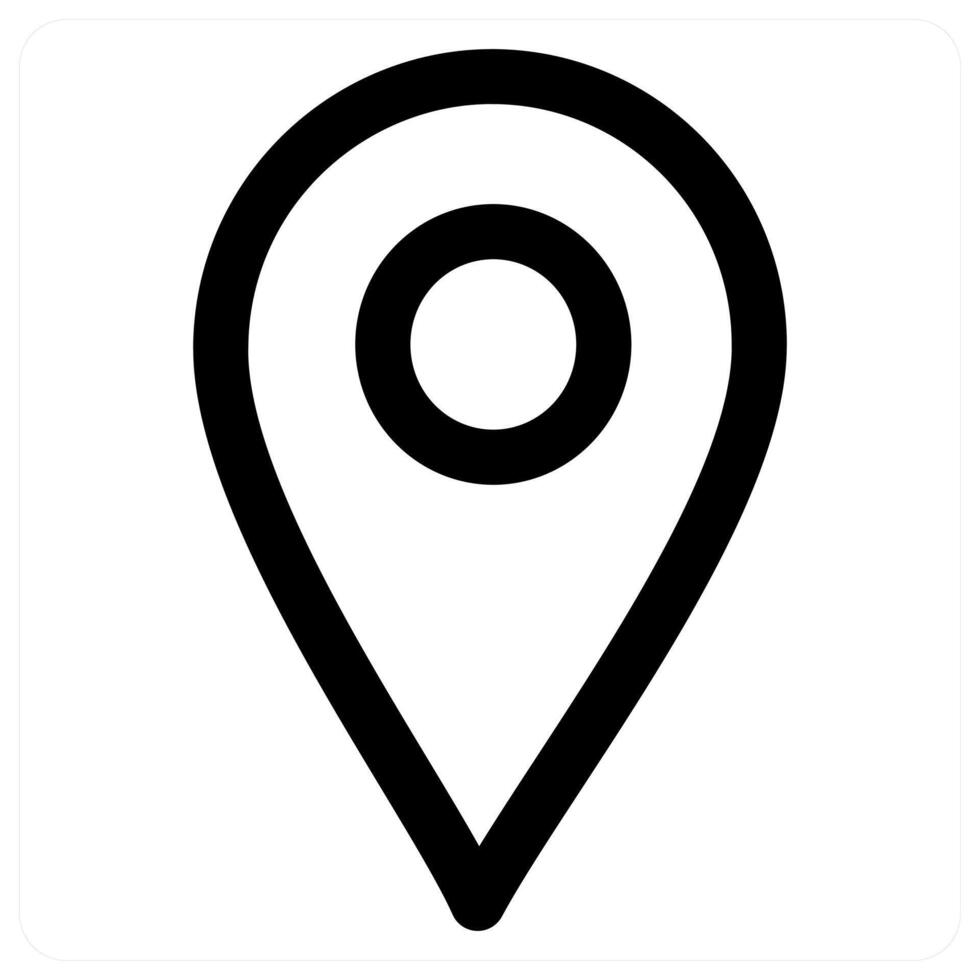 Location and marker concept icon in black color vector