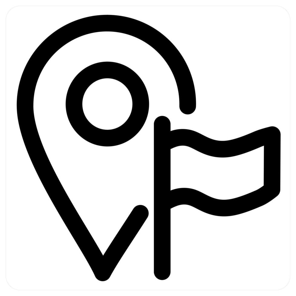 Destination icon concept in black color vector