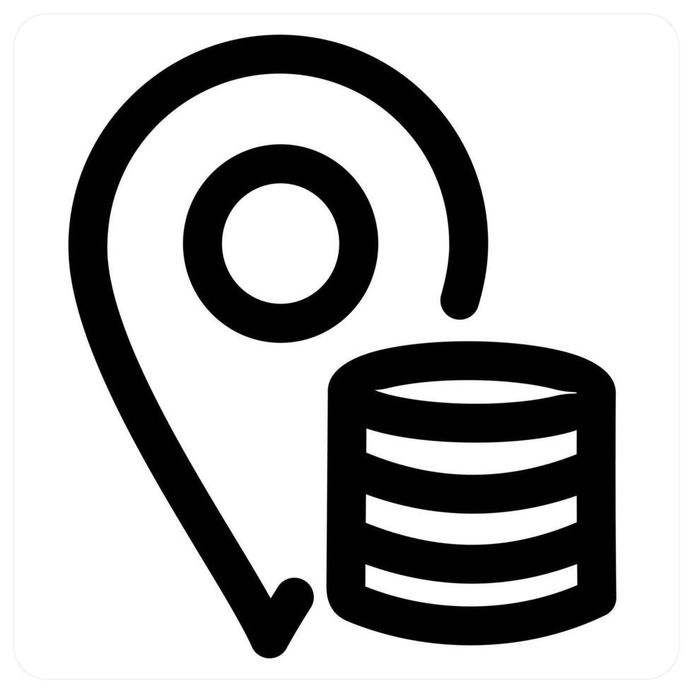 Server Location icon concept in black color vector
