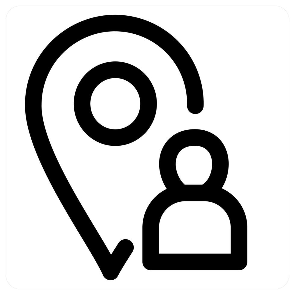 Location and map concept in black color vector