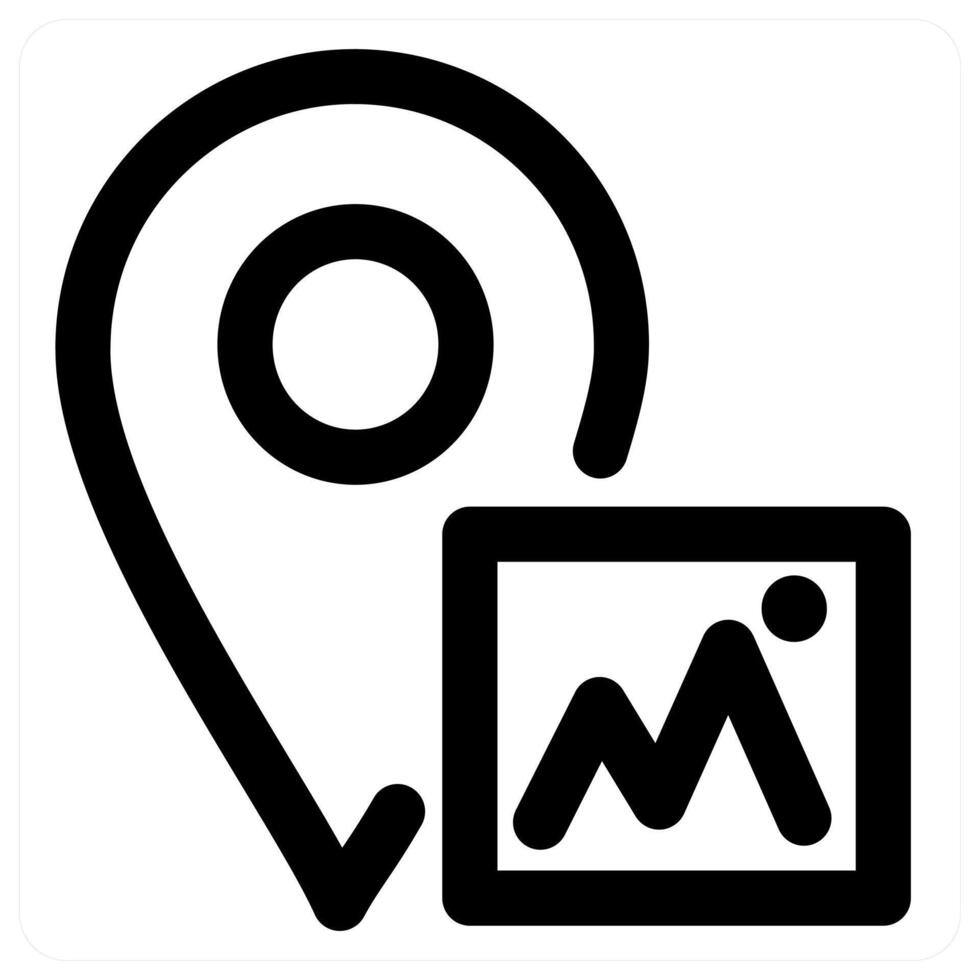 Image Location icon concept in black color vector